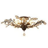 Ivy 4 light ceiling chandelier in black