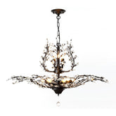 Ivy 9 light two tier chandelier in black