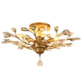 Ivy 5 light ceiling chandelier in gold