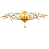 Ivy 6 light ceiling chandelier in gold
