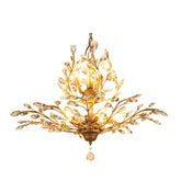 Ivy 8 light two tier chandelier in gold