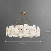Isola round alabaster chandelier Ø80 x H50 cm