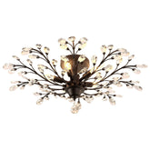 Ivy crystal branch chandelier in black