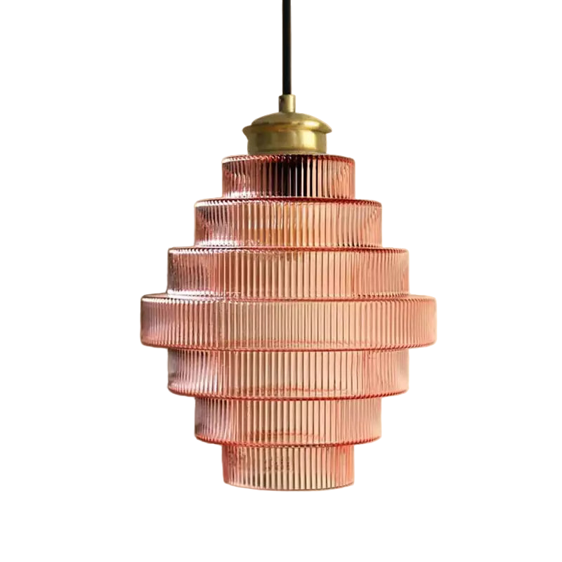 Kaela Vintage Striped Glass Pendant Light
