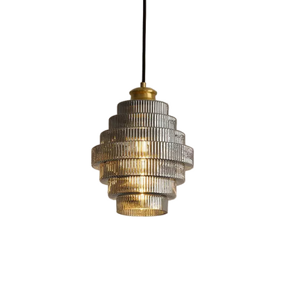 Kaela Vintage Striped Glass Pendant Light