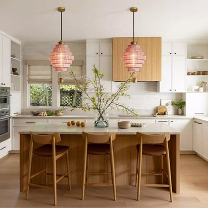 Kaela Vintage Striped Glass Pendant Light