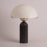 Kinoko black marble lamp with resin shade