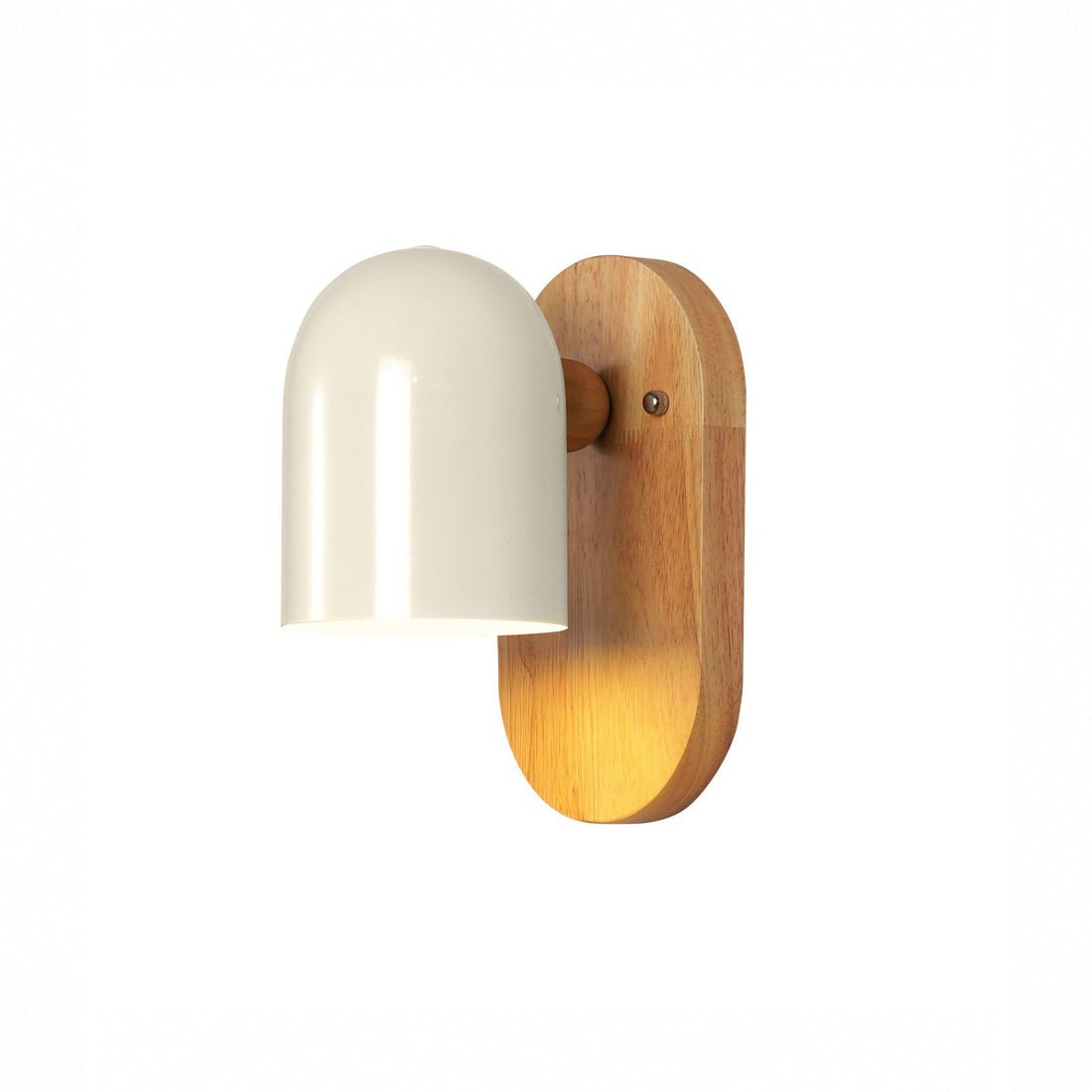 Kodama solid wood rotating wall light