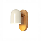 Kodama solid wood rotating wall light