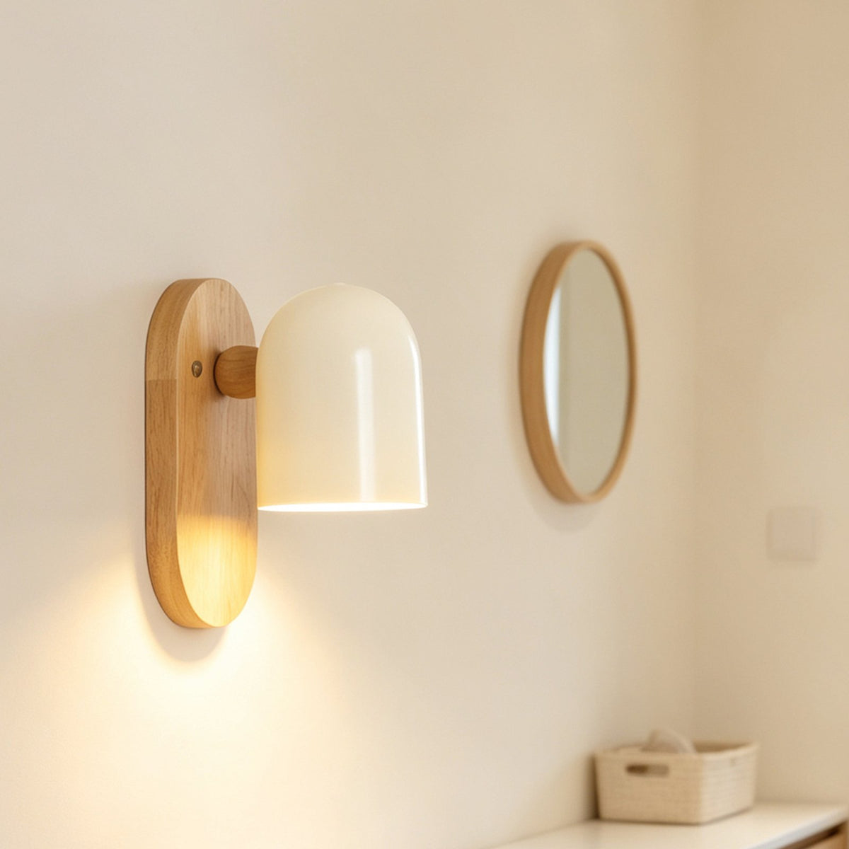 Kodama wall light above a sideboard
