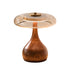 Kohaku solid wood amber glass table lamp