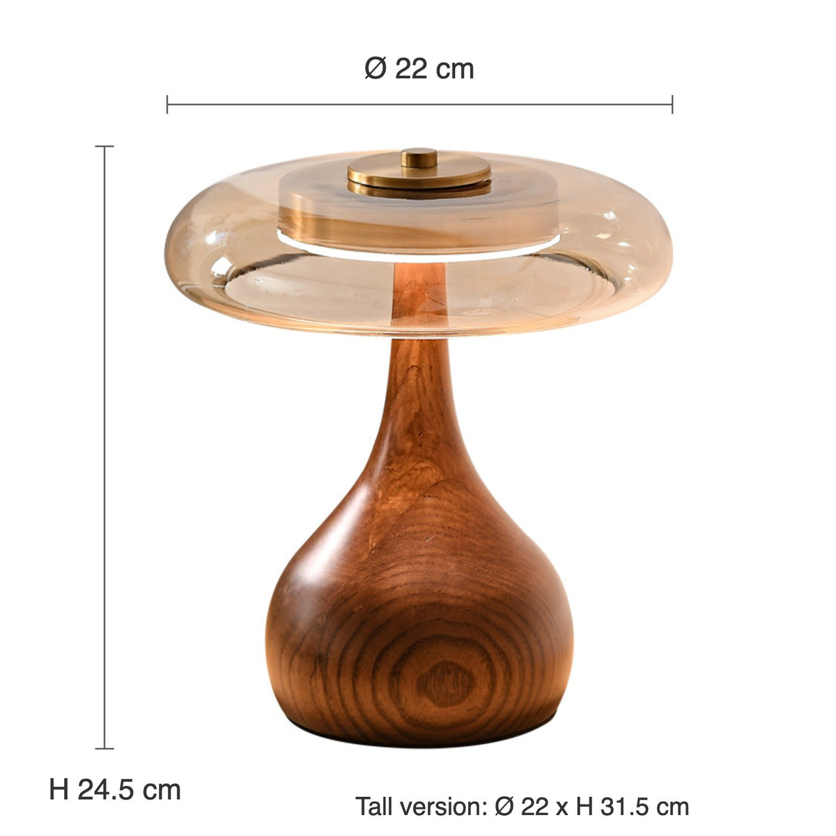 Kohaku table lamp dimensions