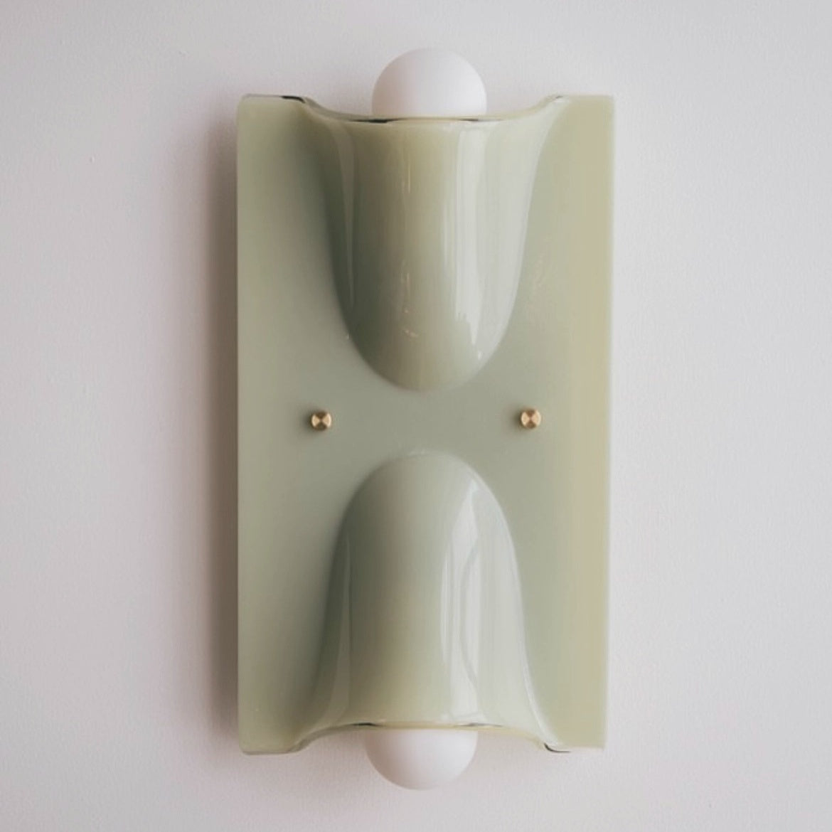 Linnea sage double head sculpted wall light