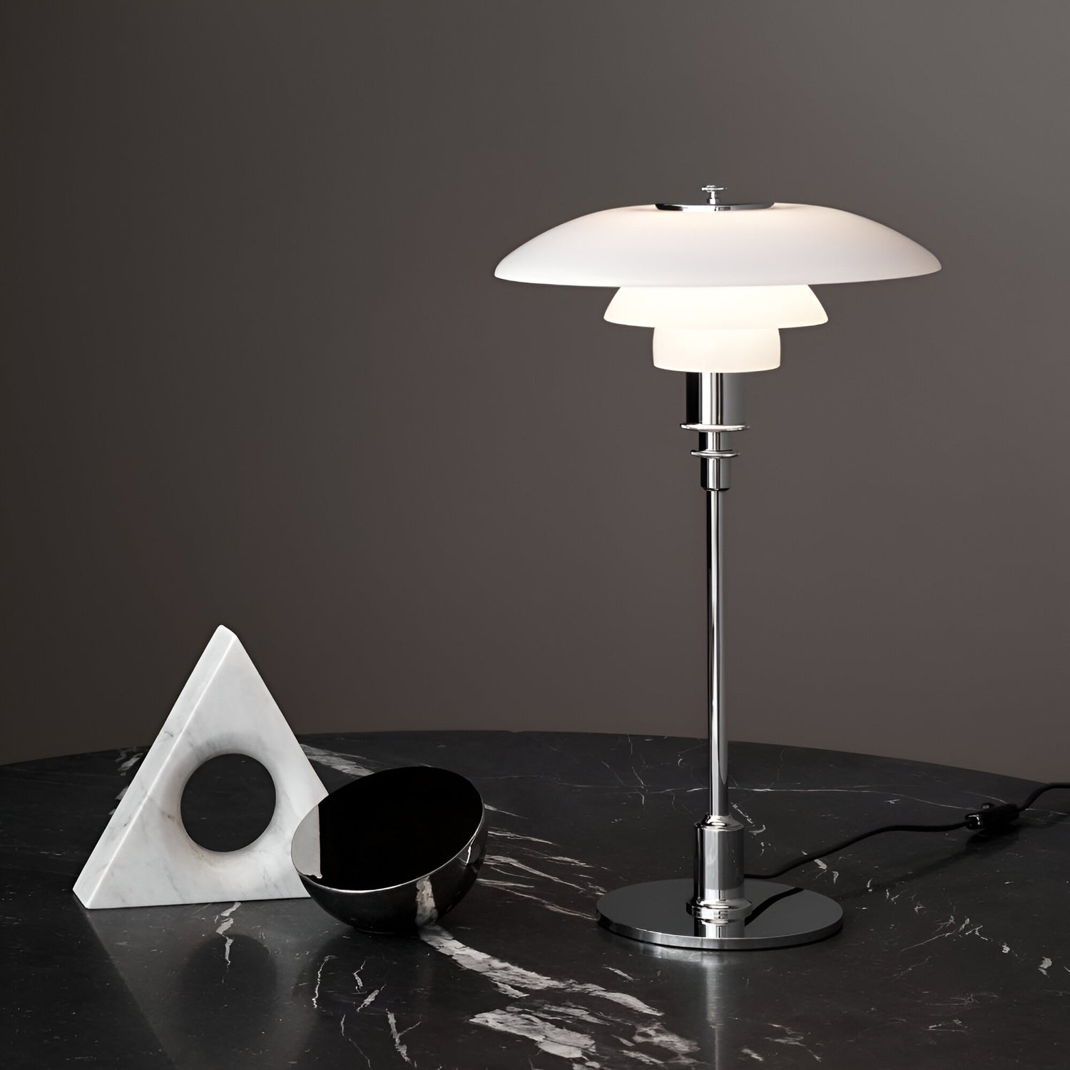 Nordic Glass Danish Table Lamp