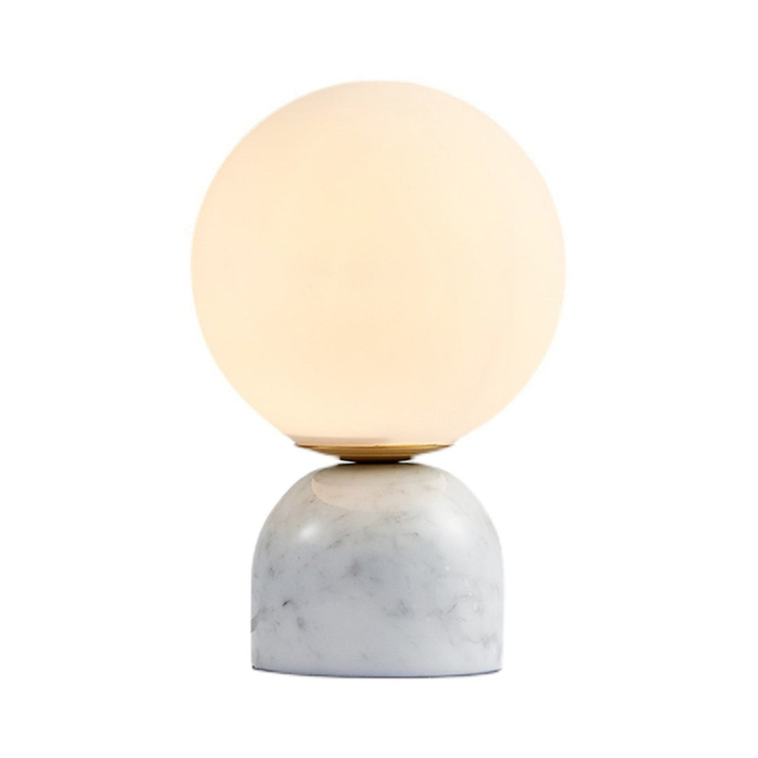 Luna marble table lamp, white marble base