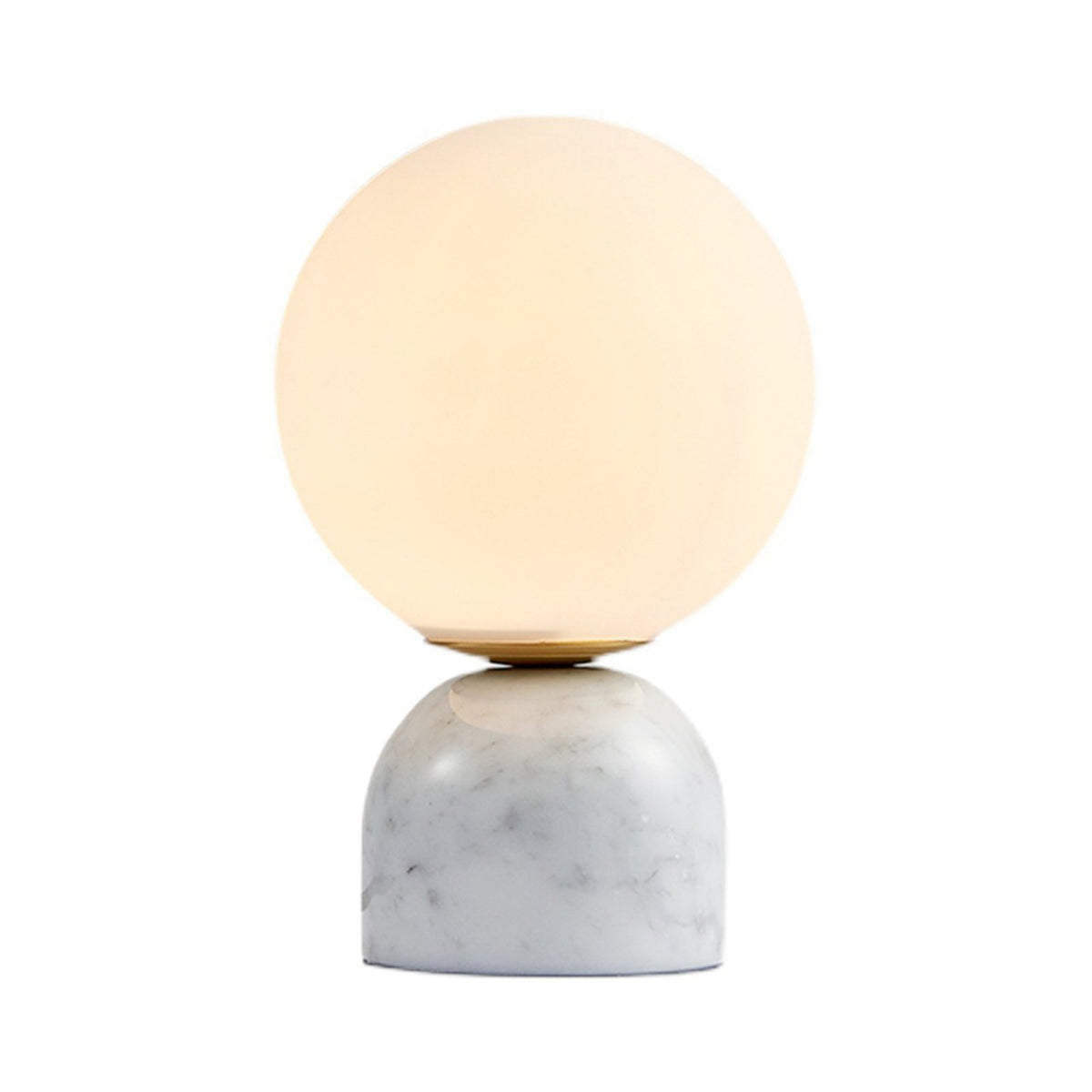 Luna marble table lamp, white marble base