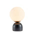 Luna marble table lamp, black marble base
