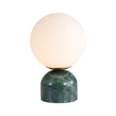 Luna marble table lamp, green marble base
