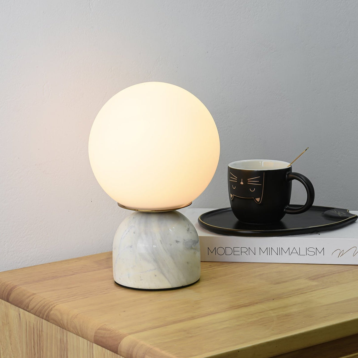 Luna Nordic marble table lamp