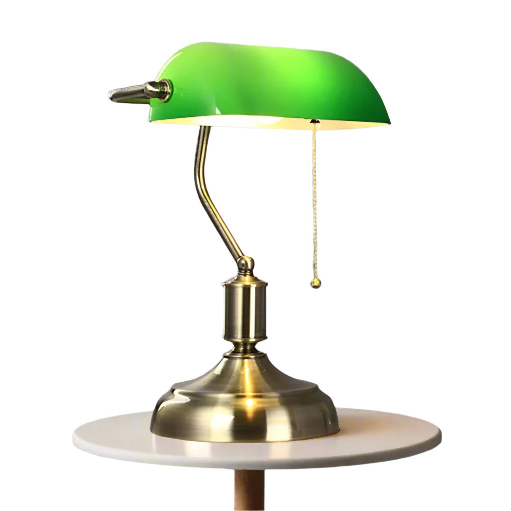 European Glass Table Lamp