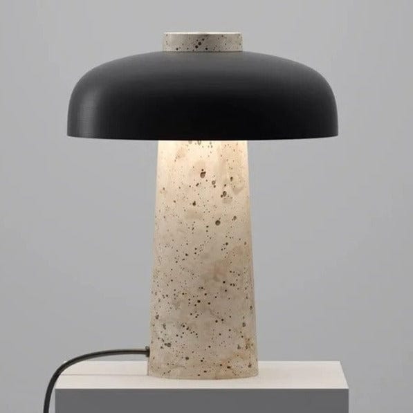 Terrazzo Travertine Mushroom-Shaped Table Lamp