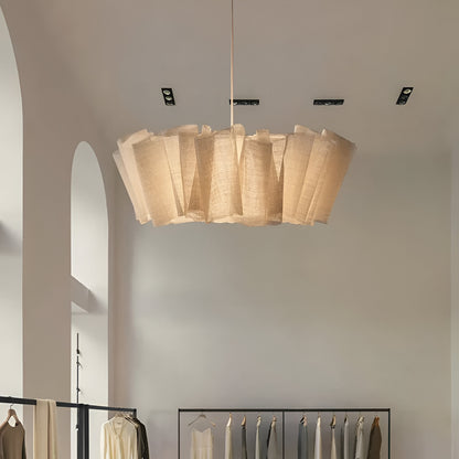 Nordic Creamy Fabric Shade Ainara Pendant Light