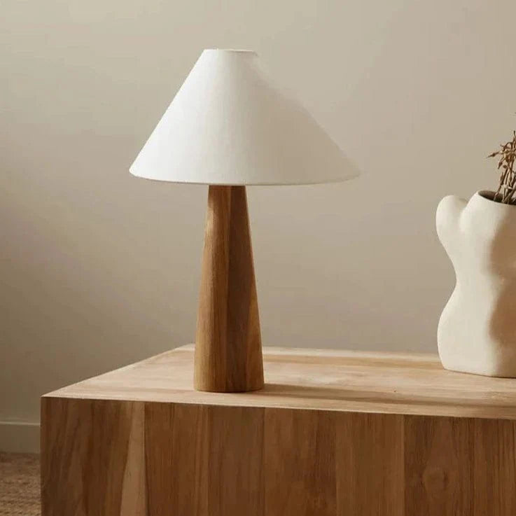 Lampe de table en bois Mushi