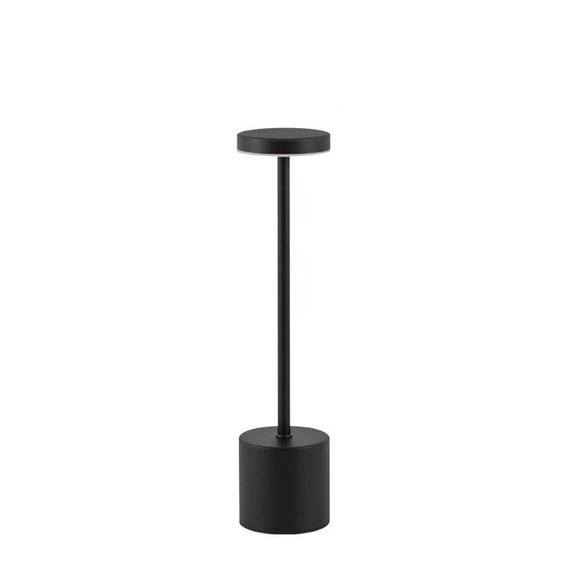 Lámpara de Mesa LED Táctil de Metal Clásico – Recargable