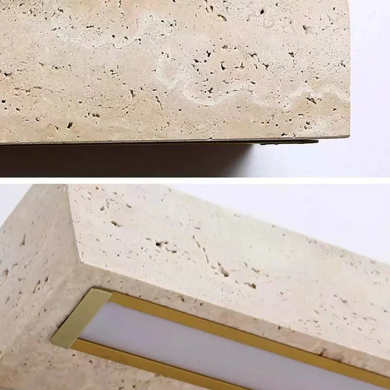 Modern Creative Yellow Travertine Stone Wall Lamp