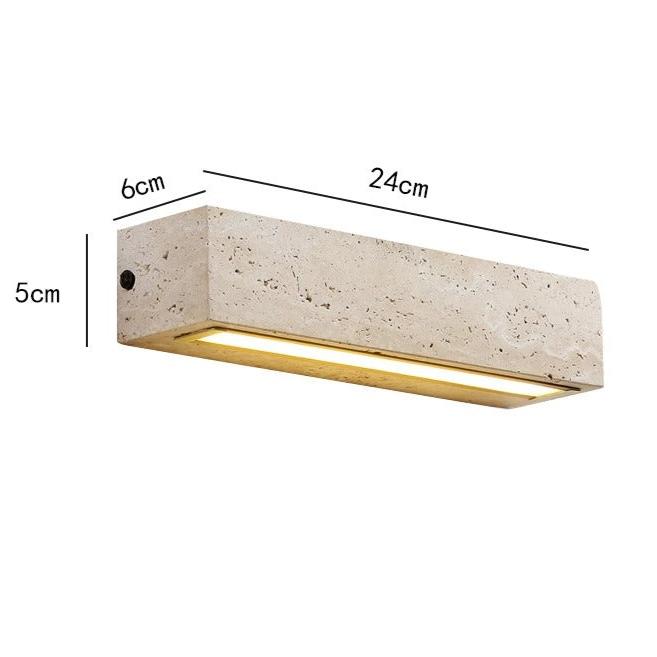 Modern Creative Yellow Travertine Stone Wall Lamp