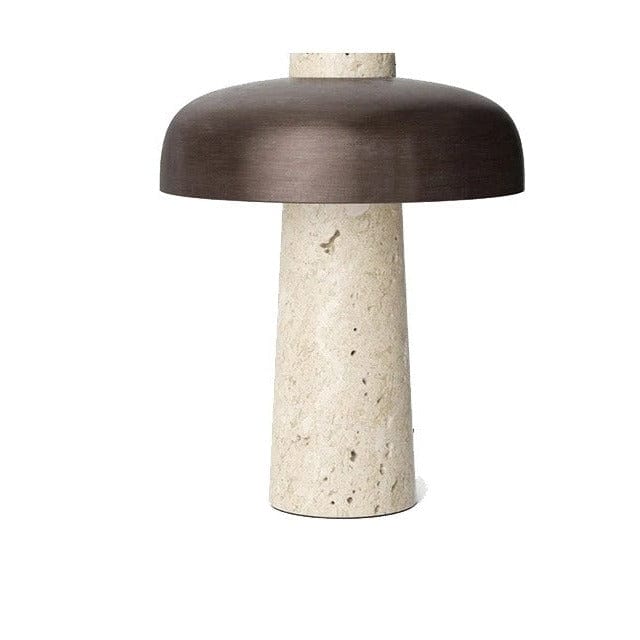 Terrazzo Travertine Mushroom-Shaped Table Lamp