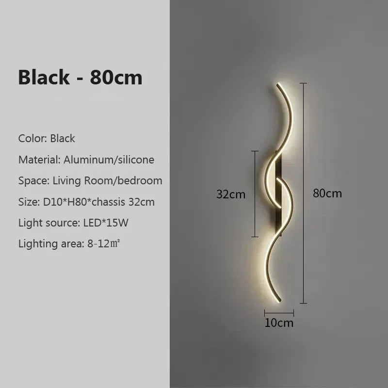 Lámpara de pared LED lineal elegante