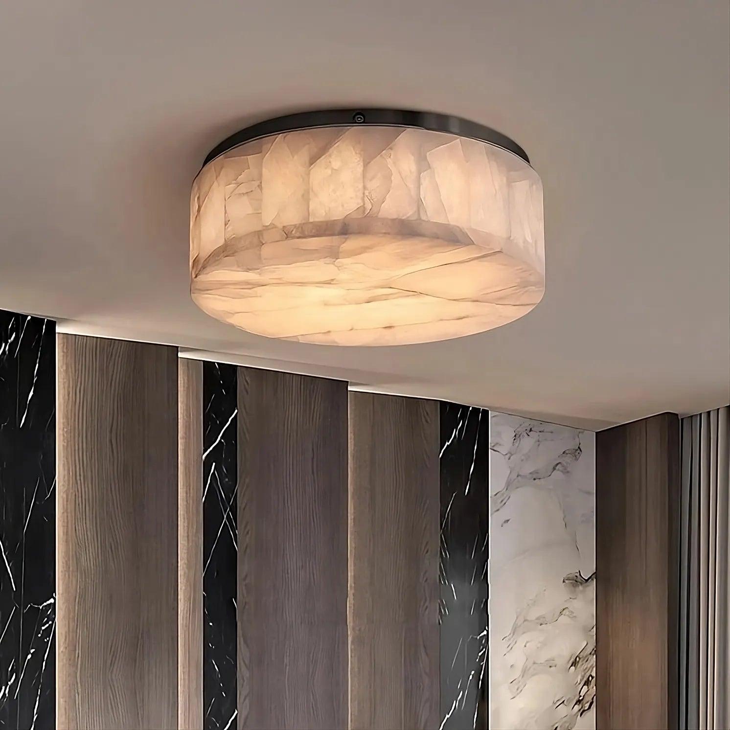 Rivage Alabaster Minimalist Ceiling Light