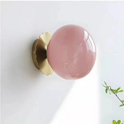 Lámpara de pared Nordic Pink Pearl Ball