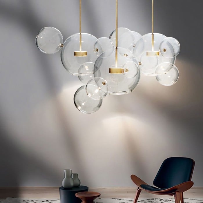 Aura Floating Nordic Bubble Glass Pendant Light