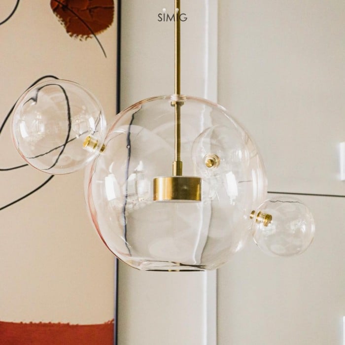 Aura Floating Nordic Bubble Glass Pendant Light