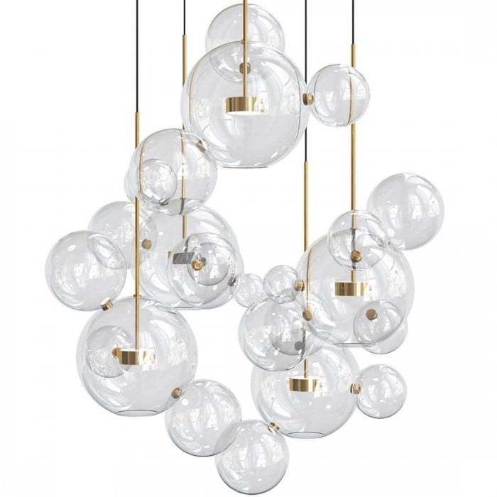 Aura Floating Nordic Bubble Glass Pendant Light