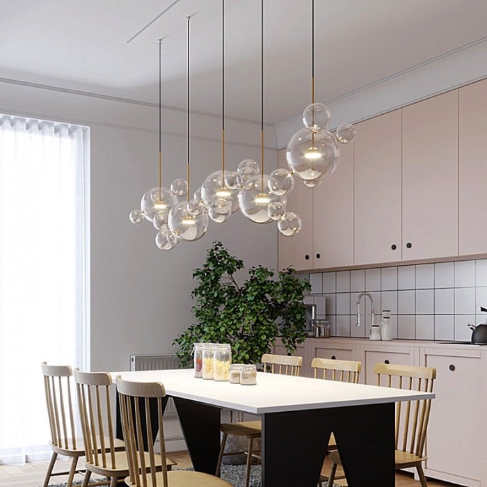 Aura Floating Nordic Bubble Glass Pendant Light