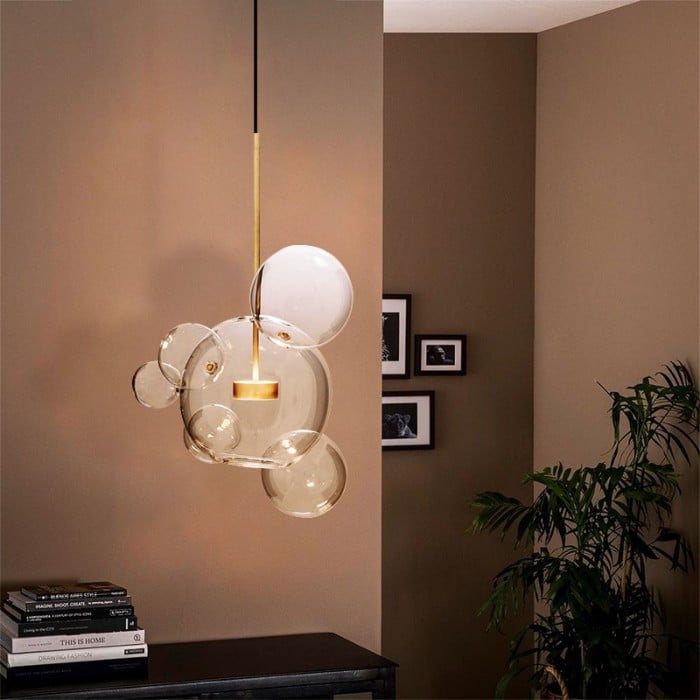 Aura Floating Nordic Bubble Glass Pendant Light