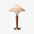 Mori solid ash wood table lamp with ivory shade