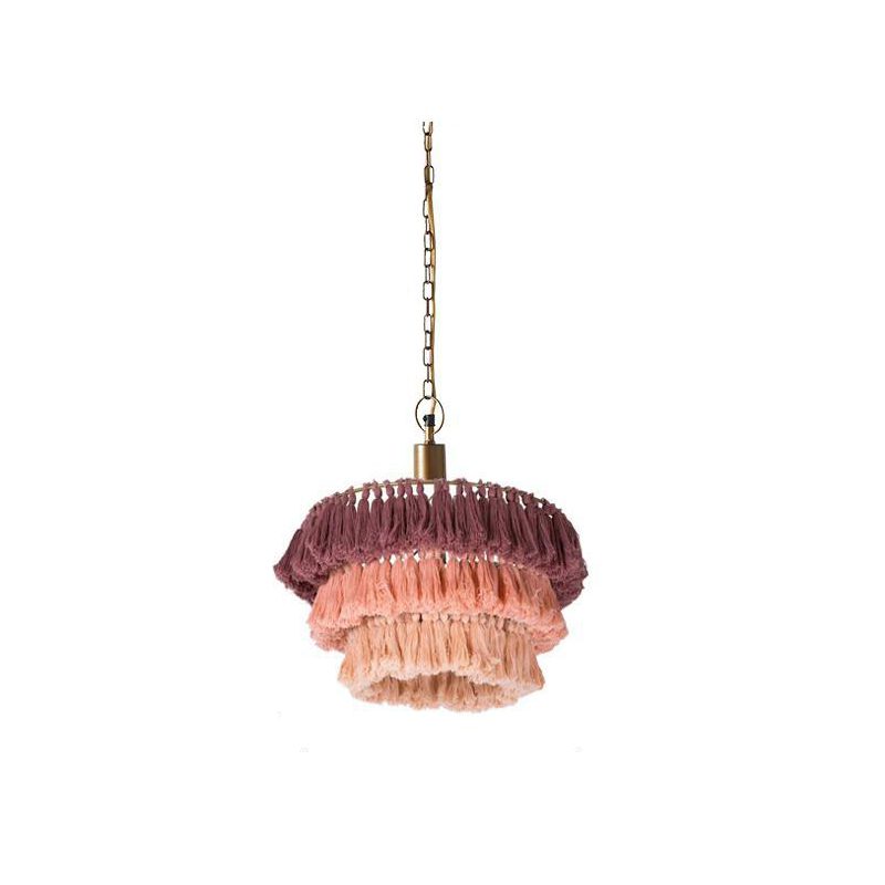 Fabric Tassel Bohemian Pendant Lamp