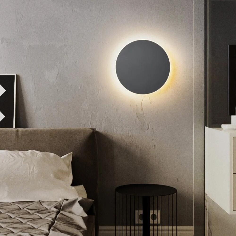 Applique murale ronde LED moderne nordique avec capteur