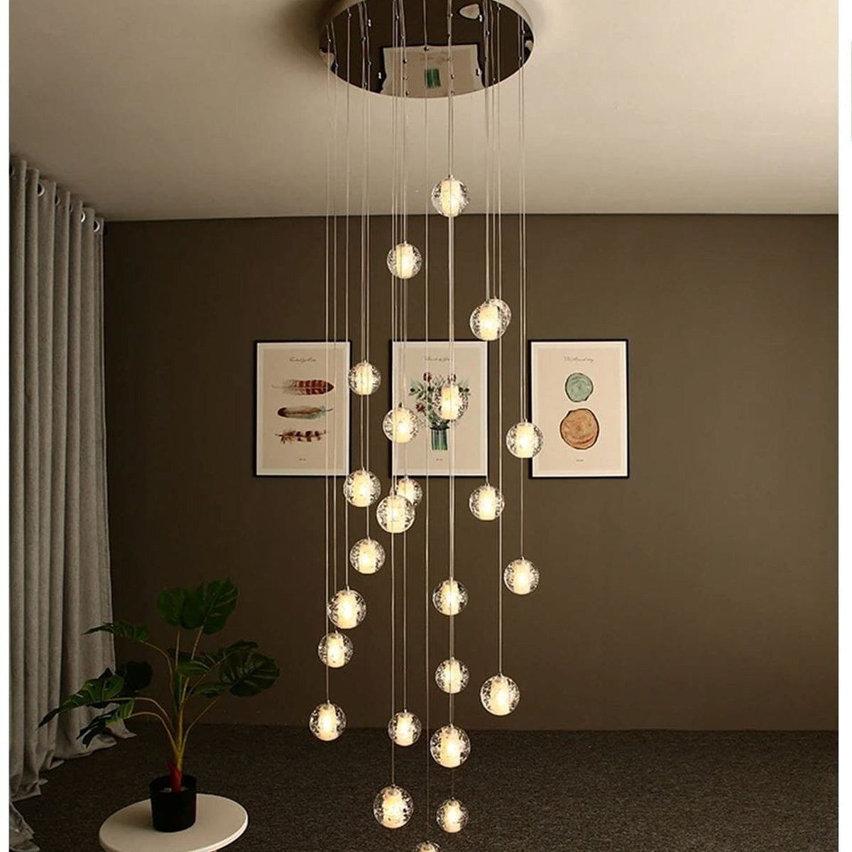 Nimbus cascade chandelier in a living room