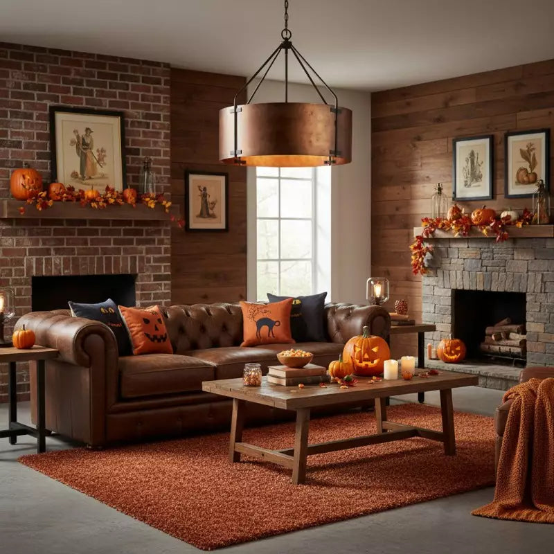 Ardell Rustic Industrial Drum Metal Pendant Light