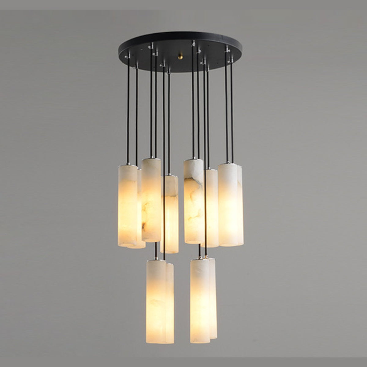 Oria 12-light alabaster cluster