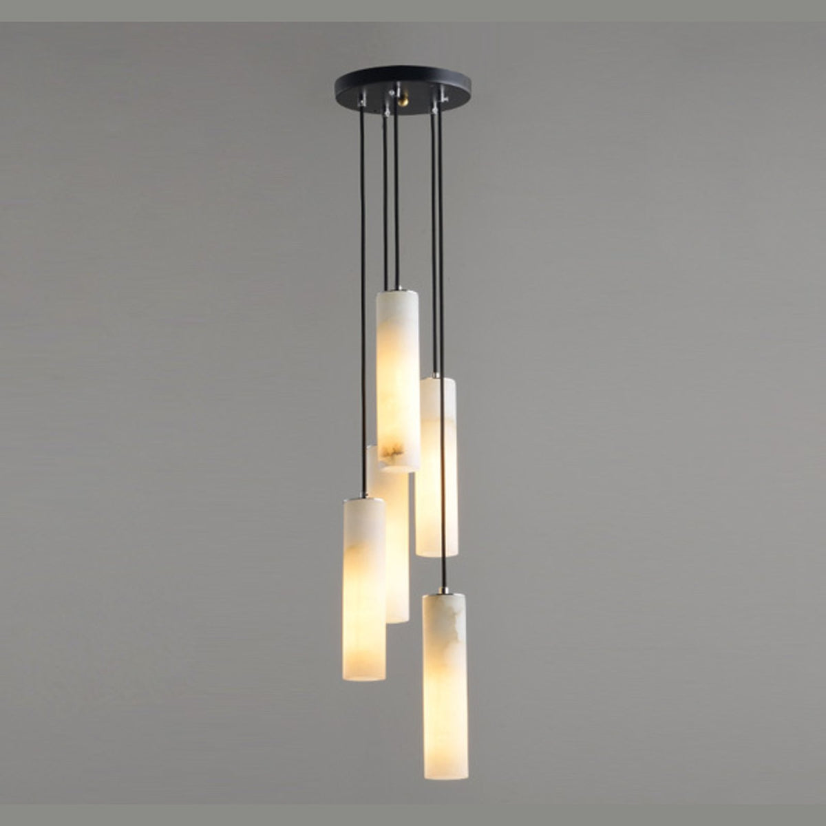 Oria 5-light alabaster cluster