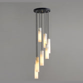 Oria 7-light alabaster cluster