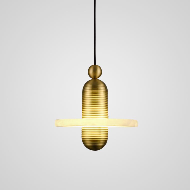 Modern Iron Alabaster Pendant Lamp