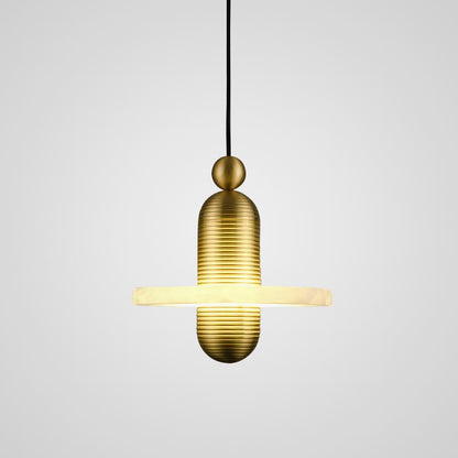 Lampe à pendentif en alabastre moderne