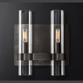 Tessa double wall light in black